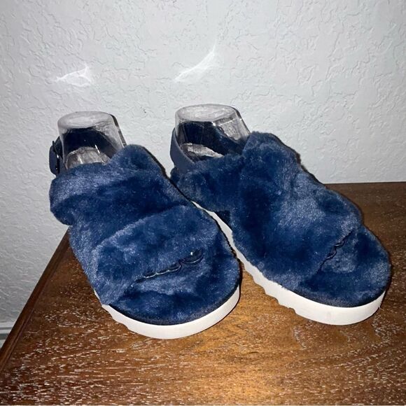 Koolaburra by UGG Fuzz-ee Slip On Sling Back Sandal Slipper Shoes - Picture 2 of 9